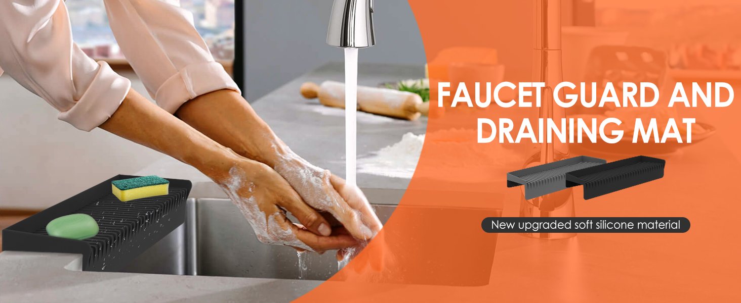 Silicone Sink Edge Protector ＆Splash Guards, Upgrade