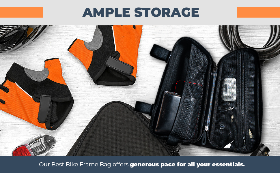 ample storage large bicycle bag 