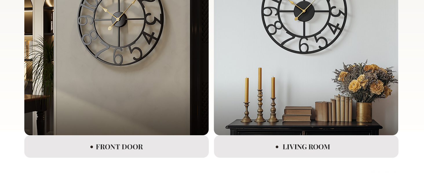 wall clock for front door, living room