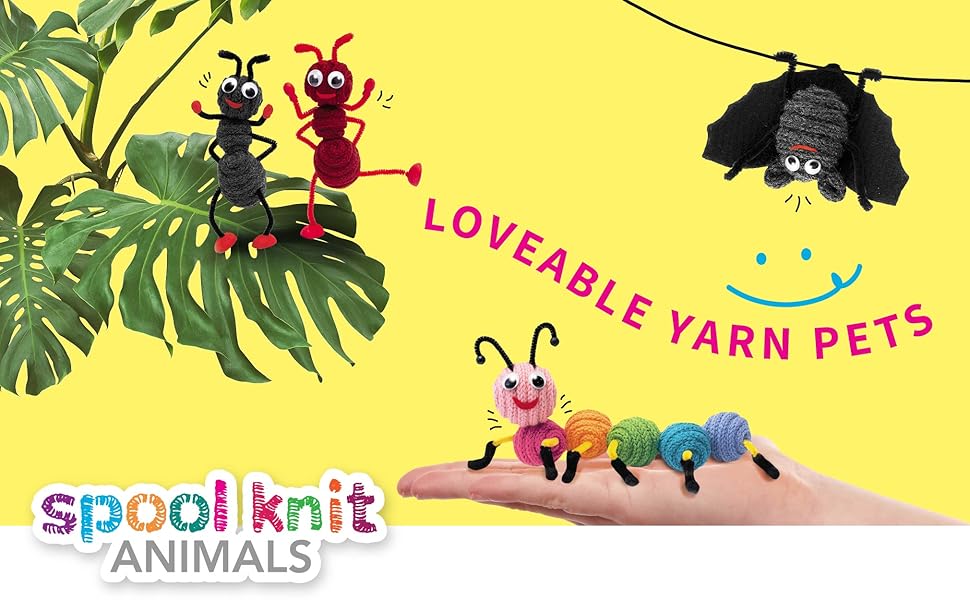 SpiceBox Beginners Spool Knitting Kit for Kids, Make Your