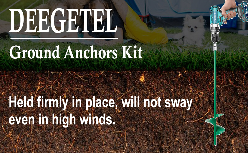 18" Long Ground Anchor Kit 6 Pack, Extended Helix Earth