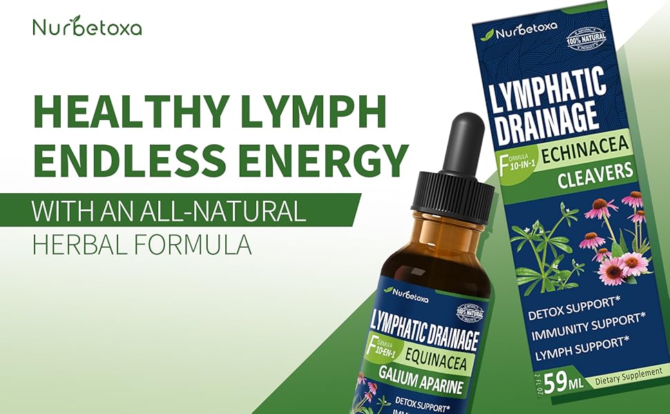 Amazon.com: Nurbetoxa Cleavers Lymphatic Drainage Drops for Lymph - Lymphatic Drainage Drops For Weight Loss