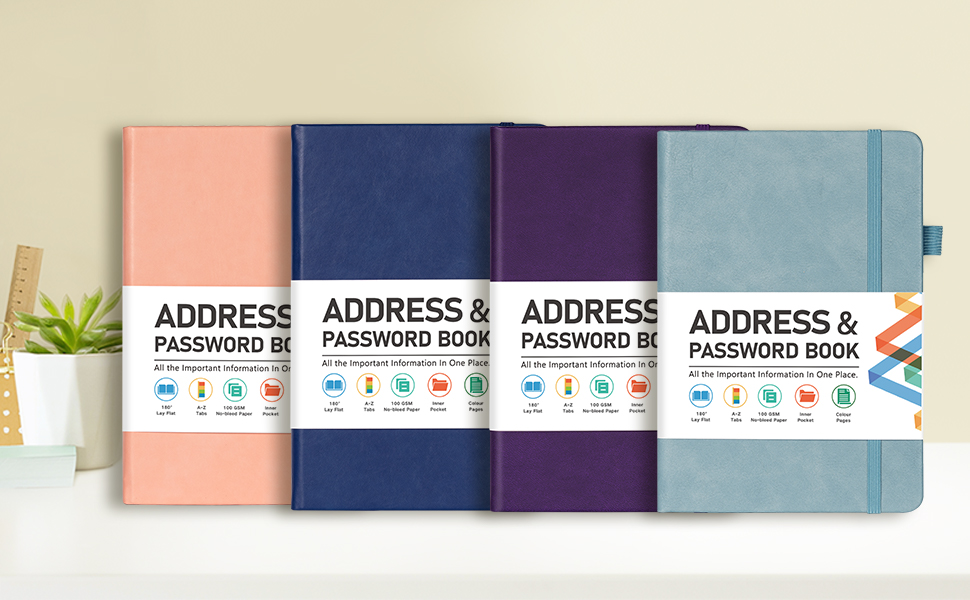 Address Book, Address and Password Keeper Book with