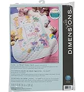 Dimensions Stamped Cross Stitch 'Cute or What?' DIY Baby Quilt, 34