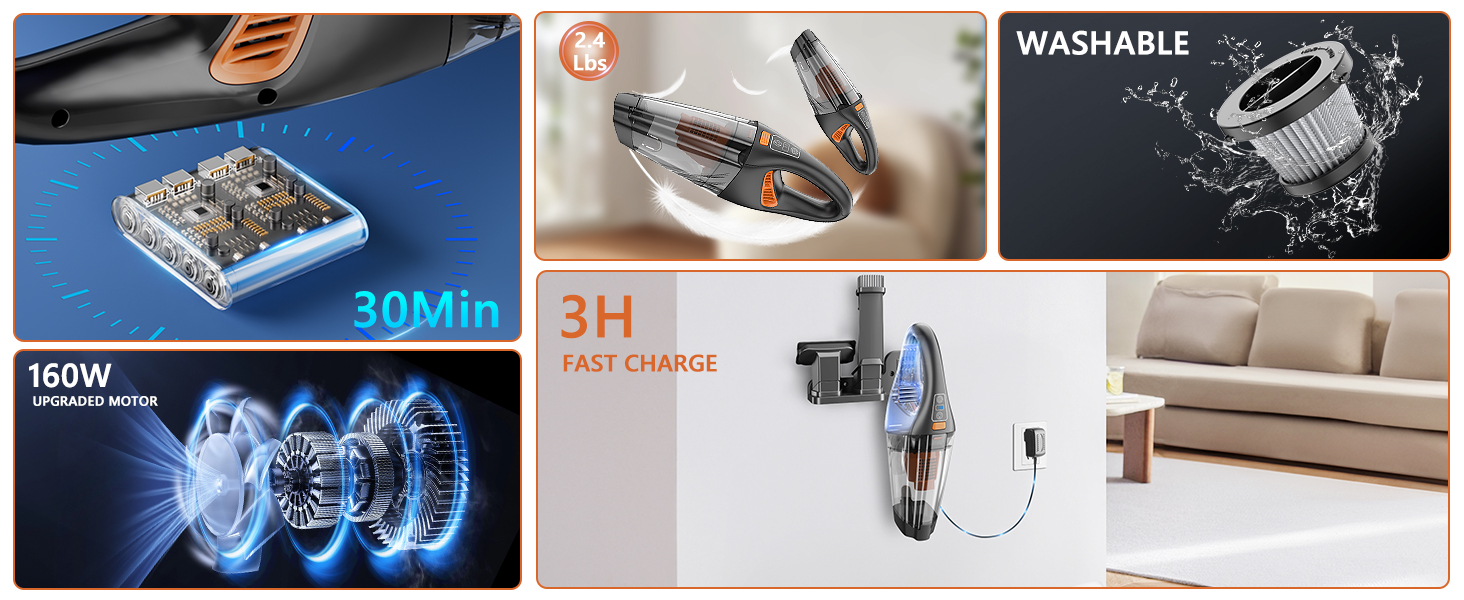 car vacuum portable cordless hand held handheld rechargeable cleaner vacuums powerful cleaners