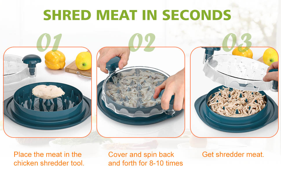 shred meat in seconds