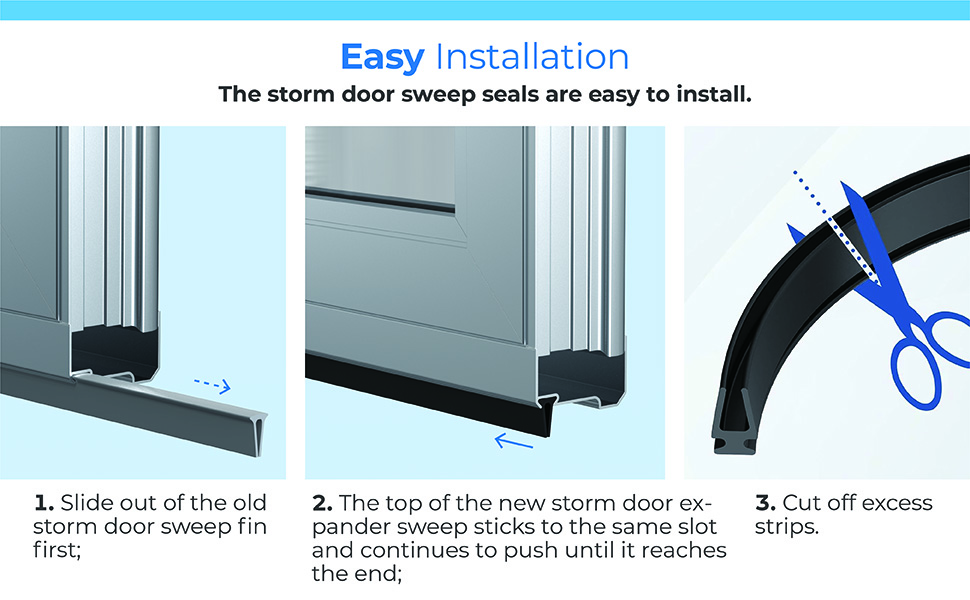 Shuisen Storm Door Sweep Replacement for Larson & Pella Doors, 36" Long