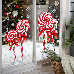 Christmas window clings large