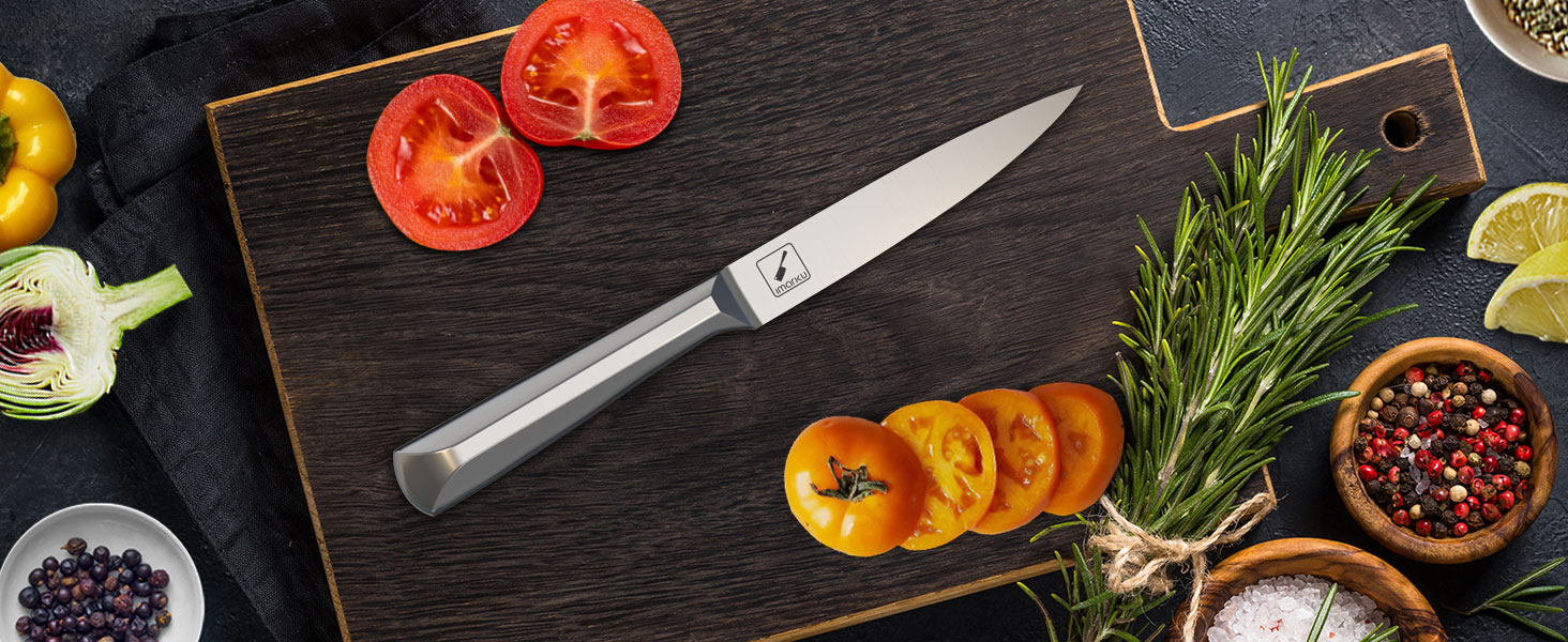 Kitchen Knife Set with Block Stainless Steel Knife Block Sets