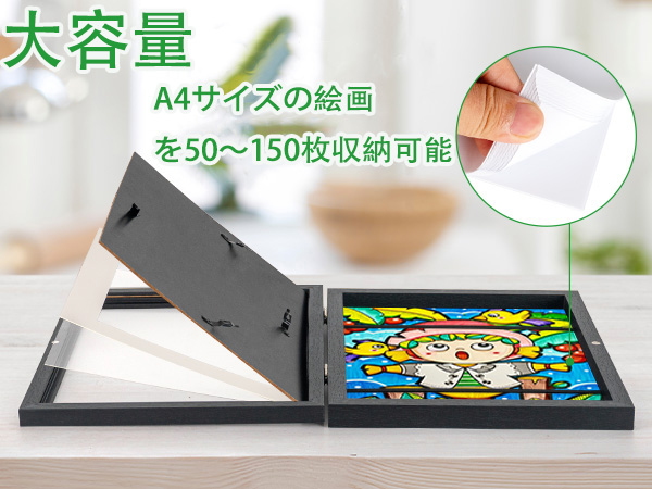 Amazon.co.jp: AIOR 2個 フォトフレーム 木製 額縁 a4 画用紙額
