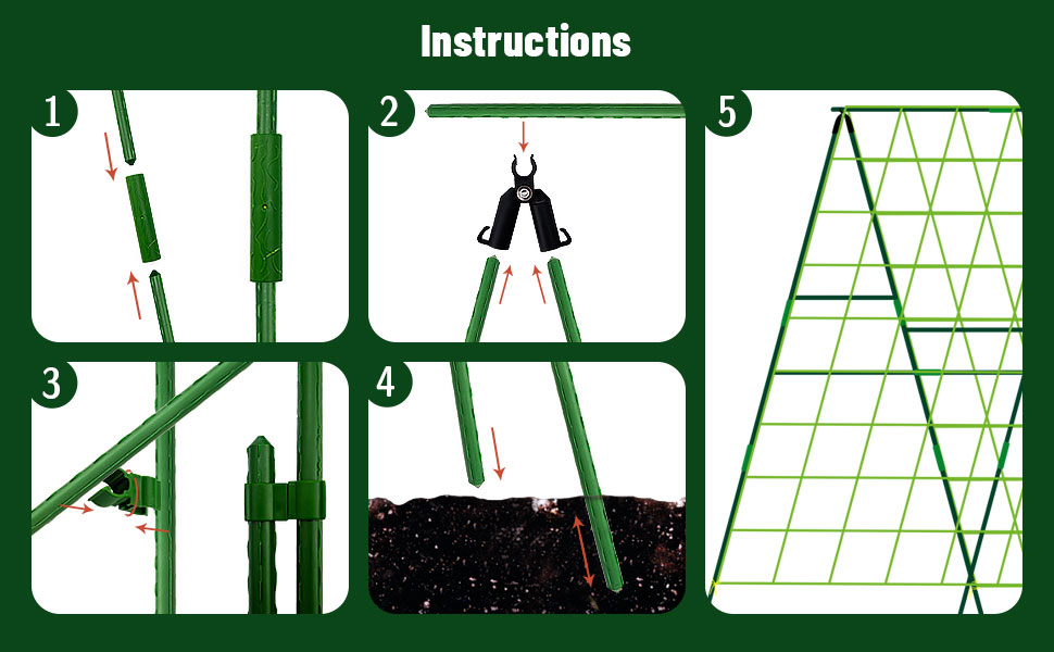 UCandy 84 PCS 47" Garden Trellis for Climbing Plants