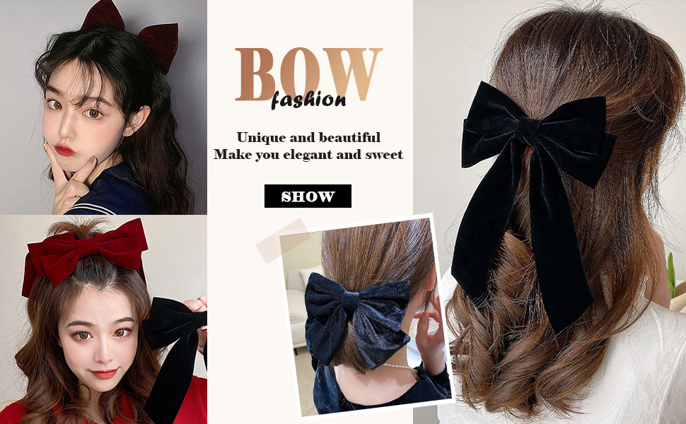 Velvet Hair Bows Clip