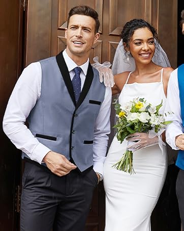 mens dress Suit vest slim fit waistcoat