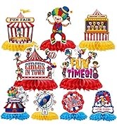 Yoyuspy Circus Theme Party Decorations - 9PCS Carnival Theme Party Decorations Funny Clowns Fun F...