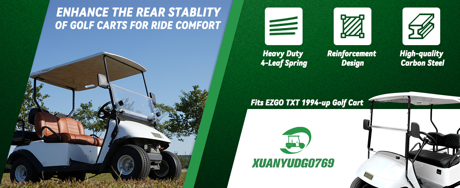 XUANYUDG0769 Heavy Duty 4leaf Golf Cart Rear Leaf Spring