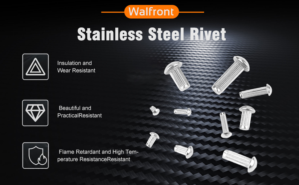 160pcs Solid Rivets Round Head Knurled Shank M2 M3 M4 M5