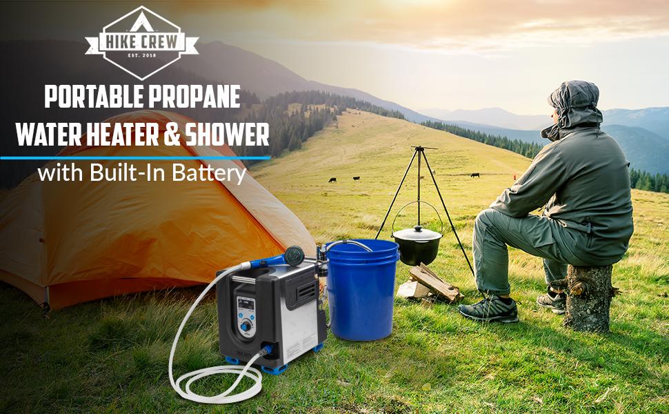 Hike Crew Portable Propane Water Heater & Shower Pump w/Builtin