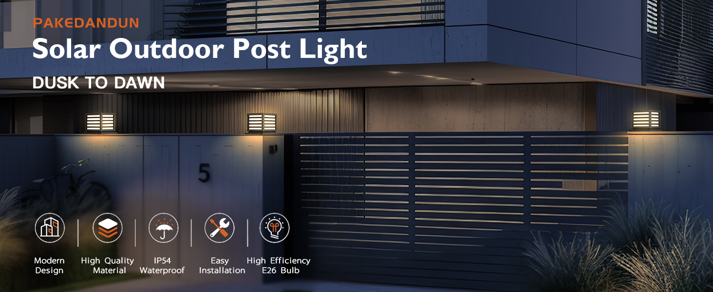solar outdoor post light