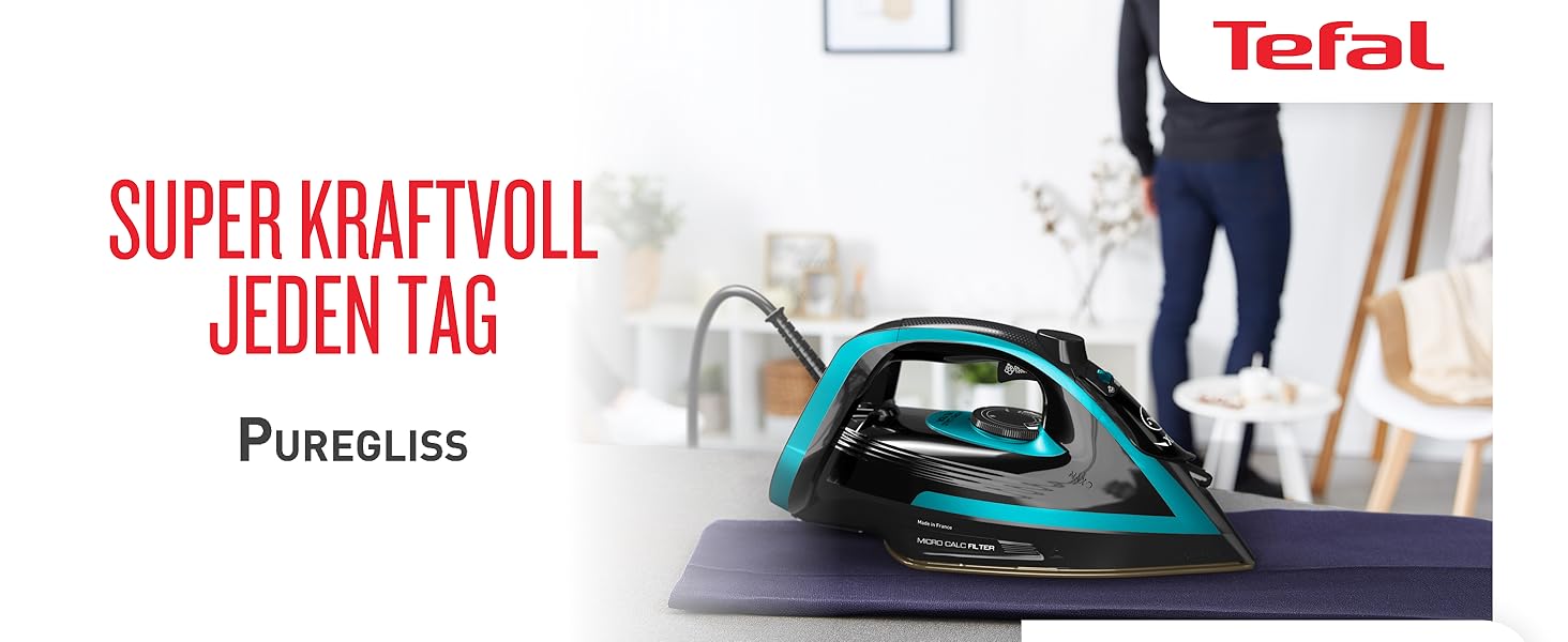 Amazon.de: Tefal Puregliss Dampfbügeleisen, 3000 Watt, 280 g/Min ...