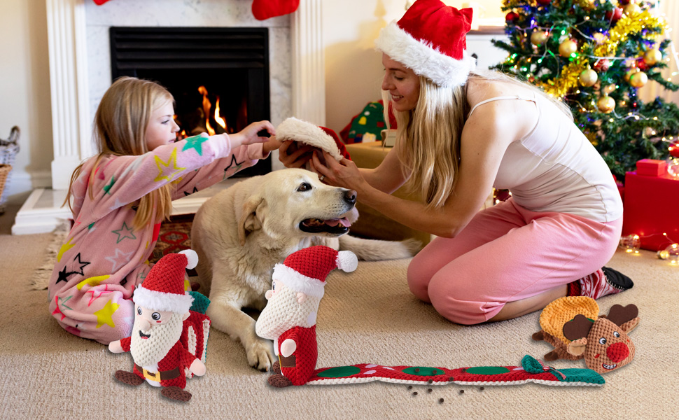 Pet Supplies Yzmewael Dog Christmas Toys Dog Puzzle Toys, Interactive