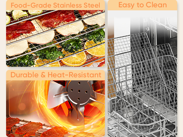 No plastic contact with food