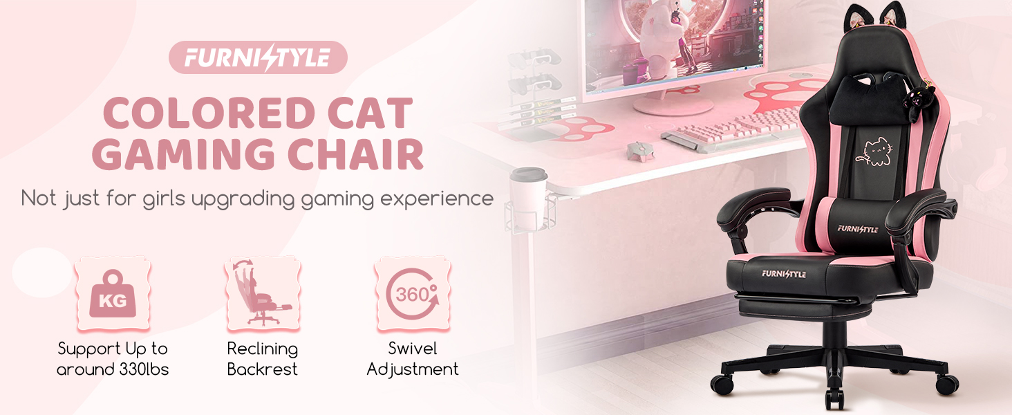 Black gaming chairs for adults with footrest