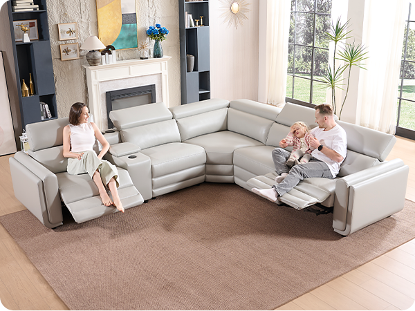 Amazon.com: AMERLIFE Power Recliner Sofa, 129 Inch Oversized