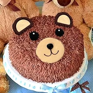 Amazon.co.jp: [LaVenty] 熊の顔ベービーシャワーケーキトッパー