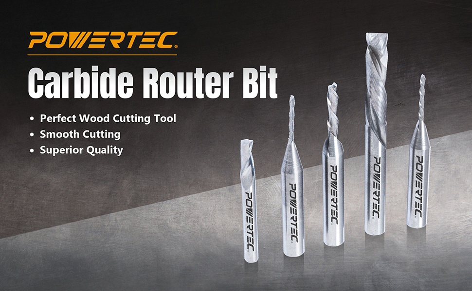 Amazon.com: POWERTEC Up/Down Cut Compression 1/4