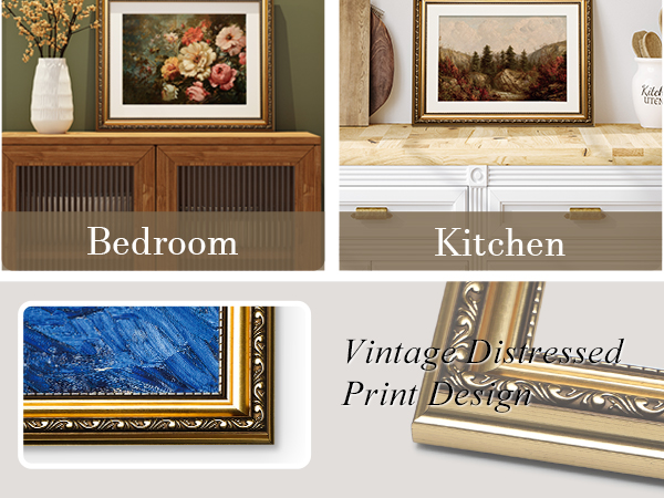 Amazon.com: InSimSea Gold Framed Canvas Wall Art Room Decor