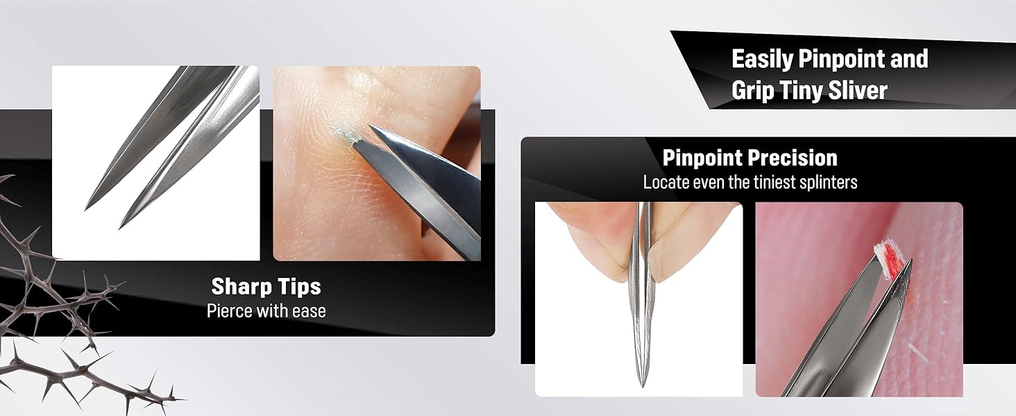 splinter removal kit, splinter out, tweezers first aid, splinter tweezers, splinter remover, durox