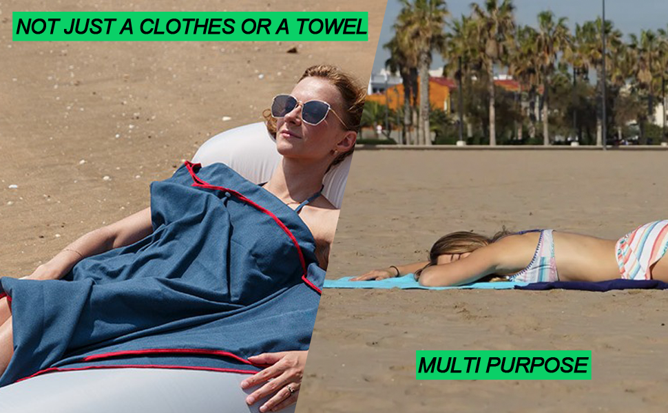 Changing Robe Towel with Hood for Surfing Open Water Swimming