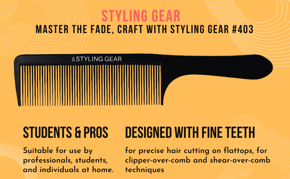 Styling Gear 403 Fade Barber Clipper Barber Comb Cutting Combs Flexible Styling