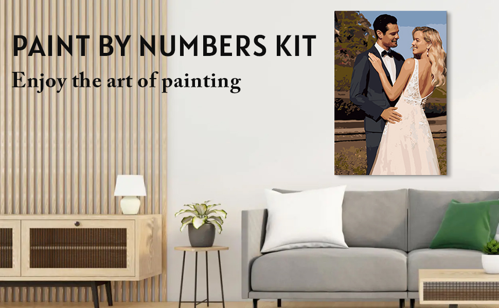 Custom Paint By Numbers Kit for Adults, Personalize Canvas