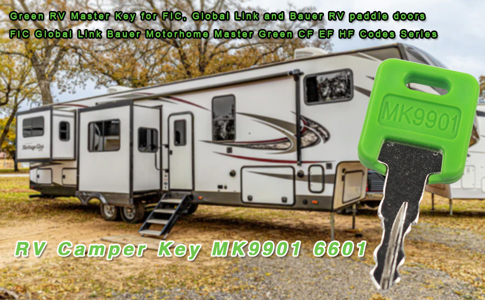 RV Key MK9901 6601 Compatible with Motorhome Master Green