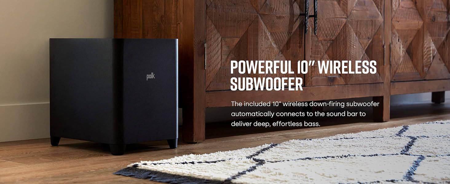Polk Audio MagniFi Max AX SR 7.1.2 Channel Sound Bar with Wireless 10" Subwoofer & SR2 Surround Speakers for Smart TV, Dolby Atmos and DTS:X, Polk's Patented VoiceAdjust & SDA Technologies, Black