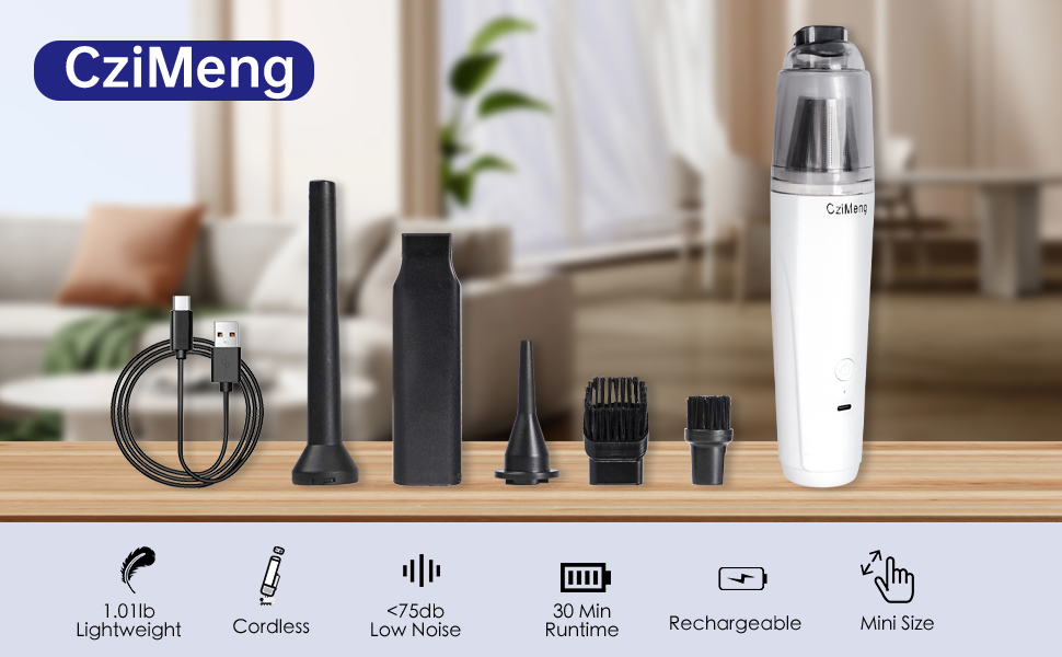 CziMeng brand vacuum cleaner, suitable for home and car use.