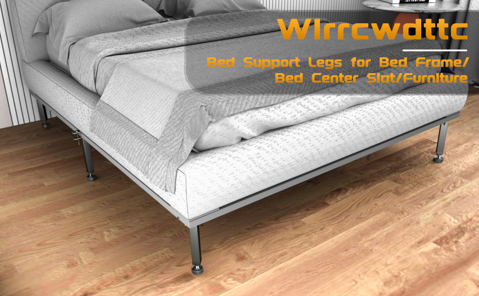 Wlrrcwdttc Adjustable Height Bed Frame Center Support Legs 7.2810 inch, Metal Bed