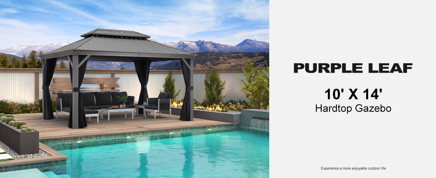 Gazebos Hardtop  Gazebo Hard Top Patio Outdoor roof steel metal aluminum Shelter Outdoor Canopy