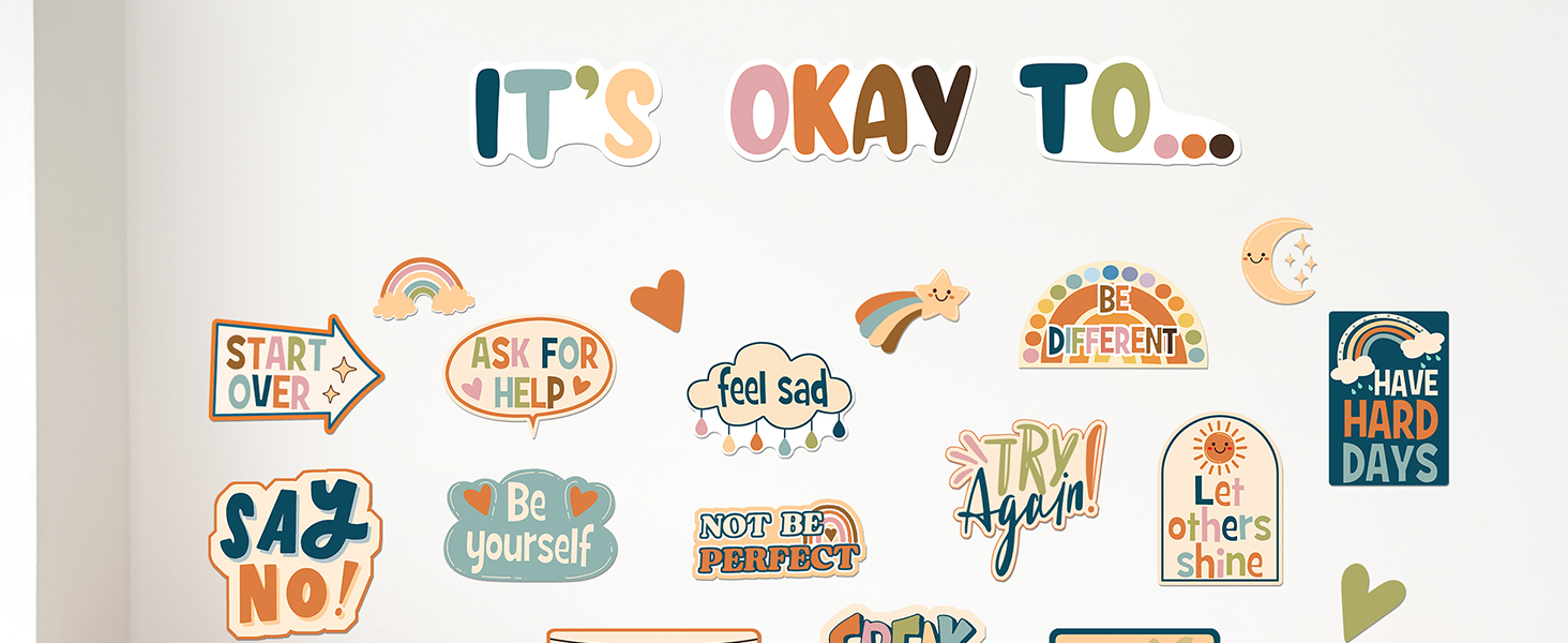 mental health bulletin board decoration set