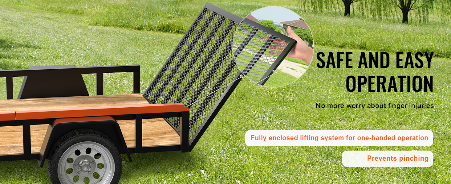 VEVOR Trailer Tailgate Lift Assist, Max 180 lbs Load