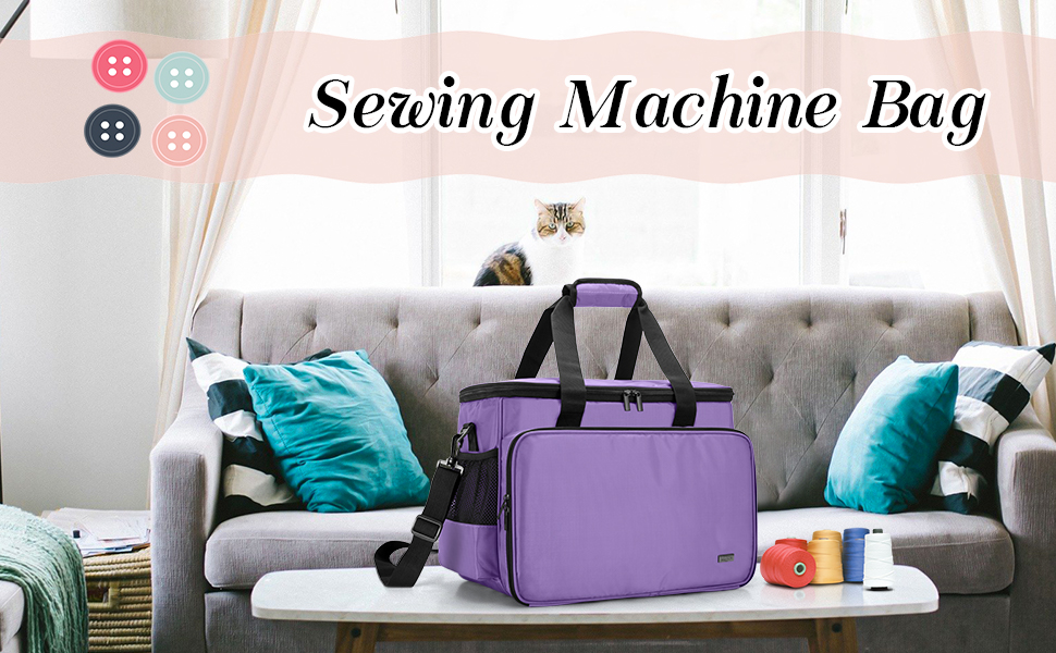 Luxja Sewing Machine Bag with Removable Padding Pad, Sewing Machine