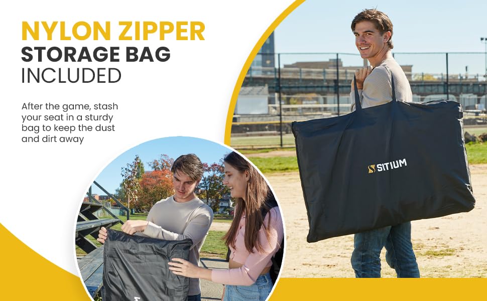 SITIUM Reclining Stadium Seat for Bleachers Folding