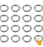 Spring O Rings, Spring Snap Clip Hooks Zinc Alloy Round Metal Split Rings Small Clamp Clasp Keyri...