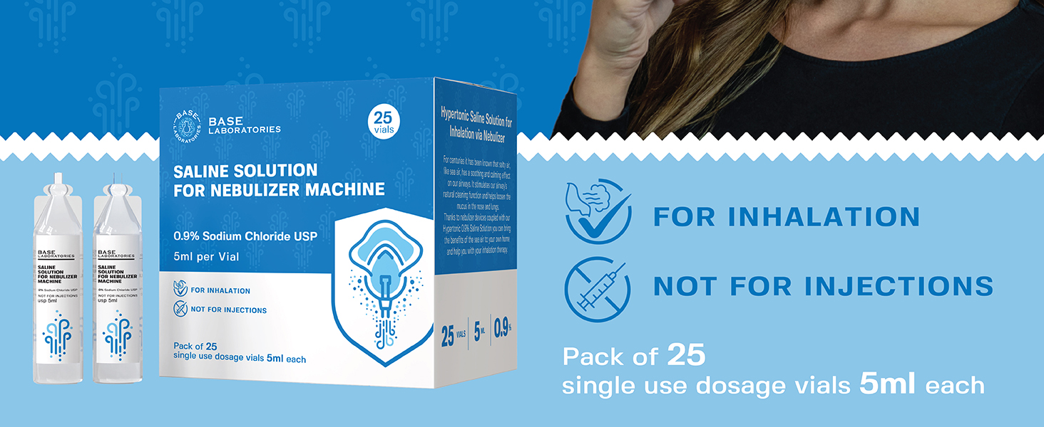 0.9% saline solution vials