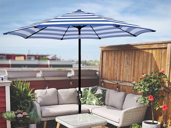 Amazon.com : Blissun 9' Outdoor Patio Umbrella, Striped