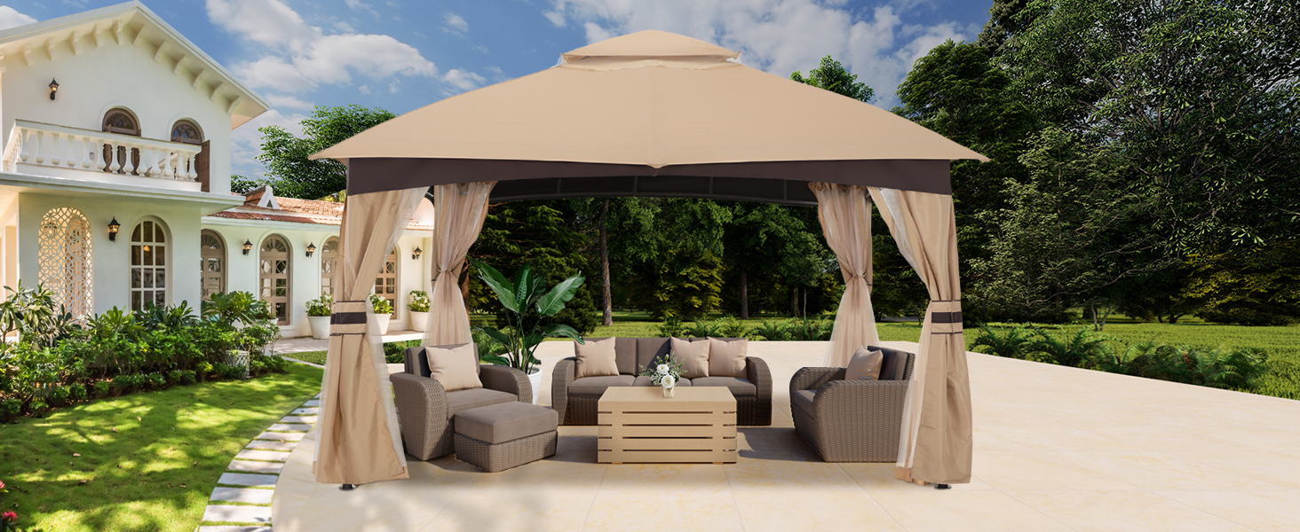 ABCCANOPY 8x8 Outdoor Gazebo Patio Gazebo with Mosquito