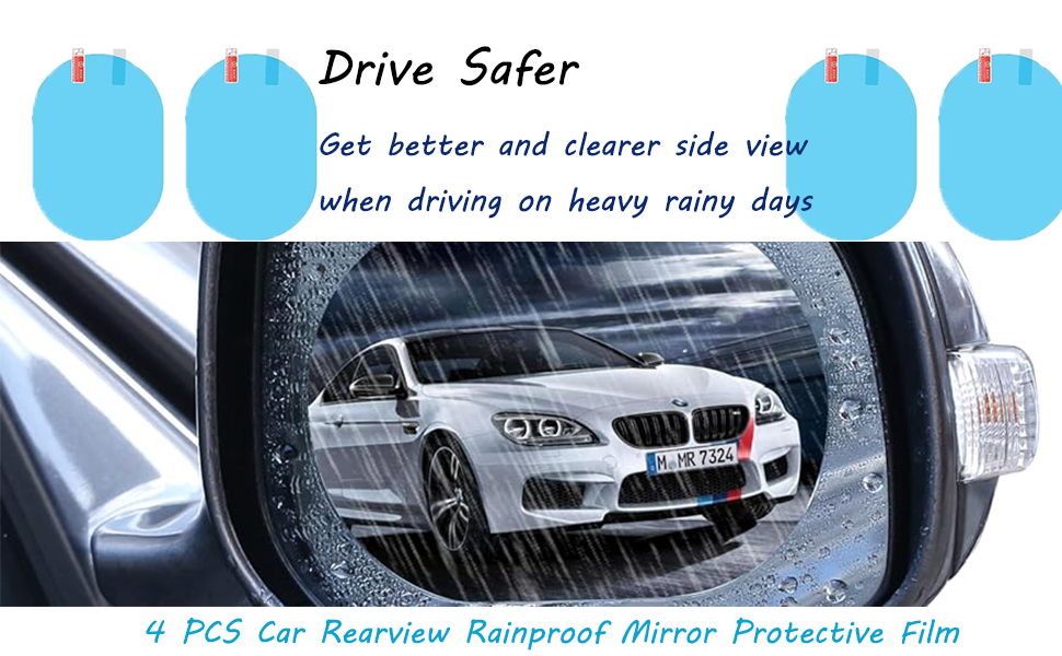 4PCS Car Rearview Mirror Film