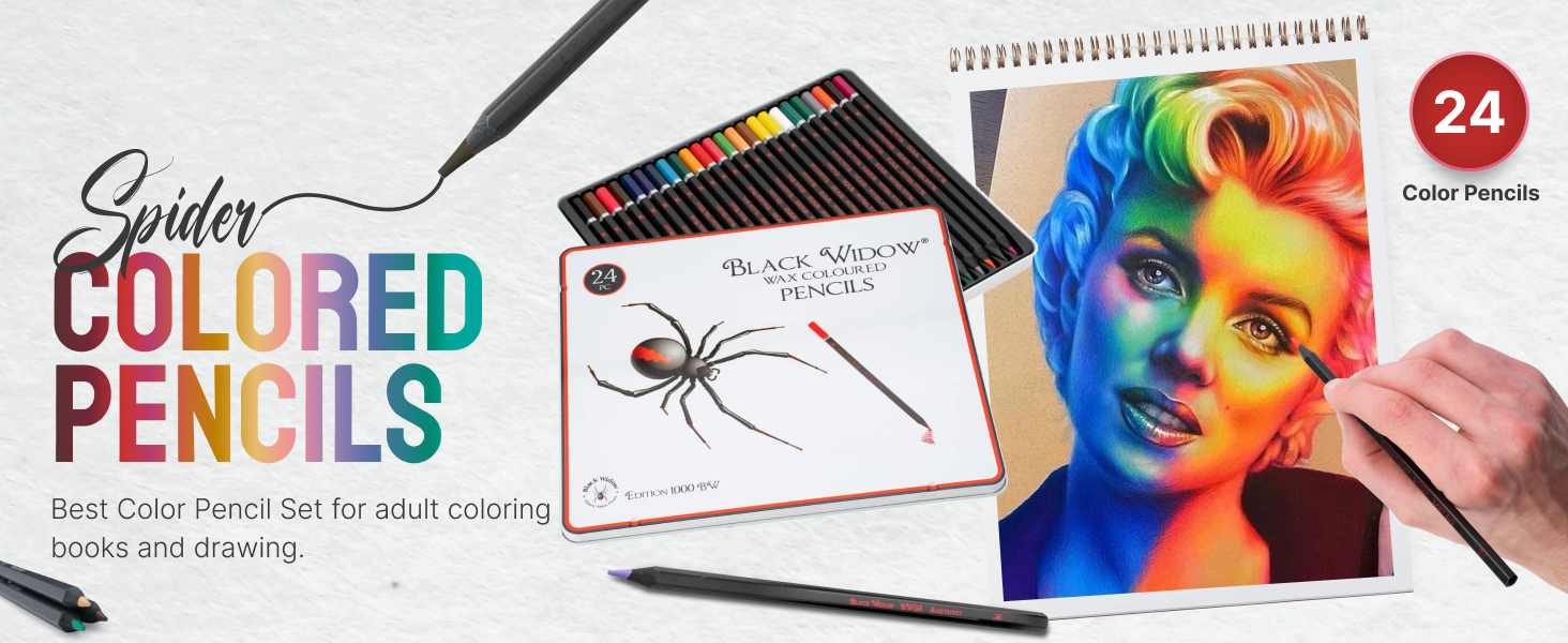 black widow spider pencils