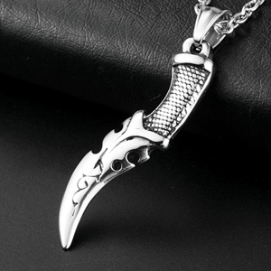 Jemant Dagger Necklace For Men Knife Pendant Titanium Steel